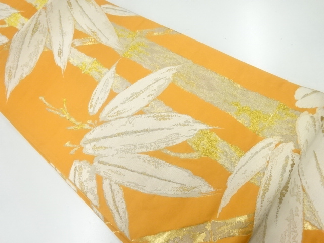JAPANESE FUKURO OBI / WOVEN BAMBOO GRASS